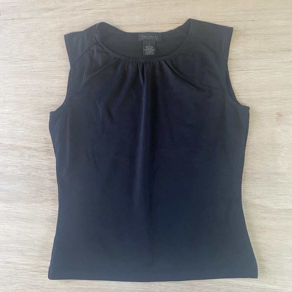 The Limited Vintage Y2K Black Sleeveless Shell Top Made In USA Size Small